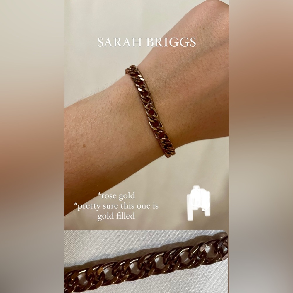 Sarah Briggs rose gold bracelet